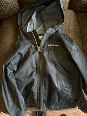 Columbia Kids Black Hooded Raincoat